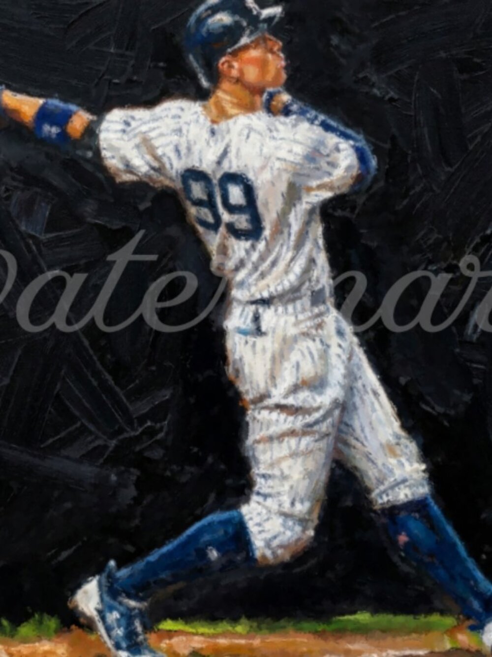 Aaron Judge Horizontal Original Lithograph 8x10 Print (from a painting)